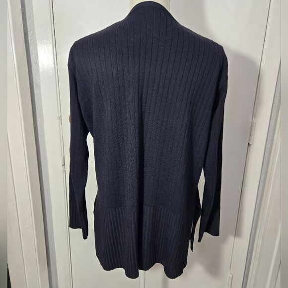Vintage Laura Ashley Front Button Up Cardigan/Sweater Navy Blue Sz MEDIUM - Picture 6 of 11